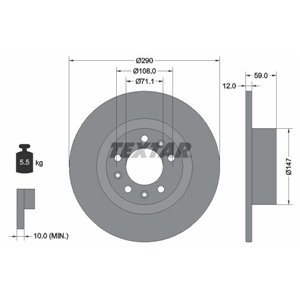 92313603 Тормозной диск TEXTAR      - Top1autovaruosad