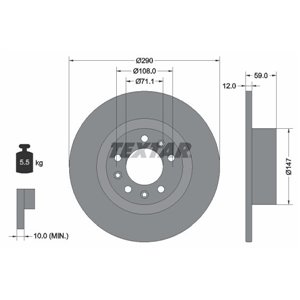 92313603 Тормозной диск TEXTAR - Top1autovaruosad