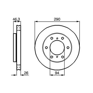 0 986 478 990  Brake disc BOSCH 