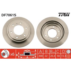 DF7061S  Brake disc TRW  - Top1autovaruosad