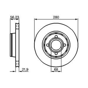 0 986 478 128 Тормозной диск BOSCH     