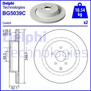 BG5039C Тормозной диск DELPHI     