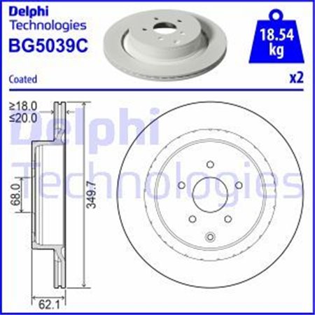 BG5039C Bromsskiva DELPHI