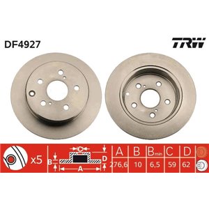 DF4927 Тормозной диск TRW - Top1autovaruosad