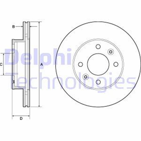 BG3935C Brake Disc DELPHI