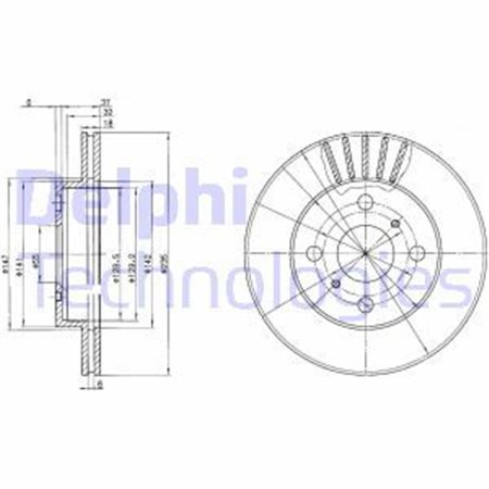 BG3519 Brake Disc DELPHI