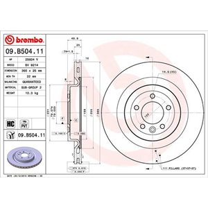 09.B504.11  Brake disc BREMBO 