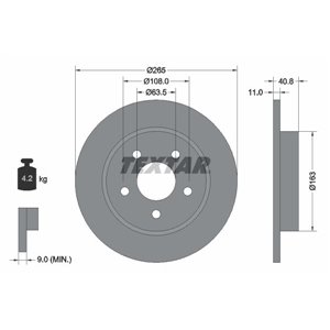 92133703 Brake Disc TEXTAR - Top1autovaruosad