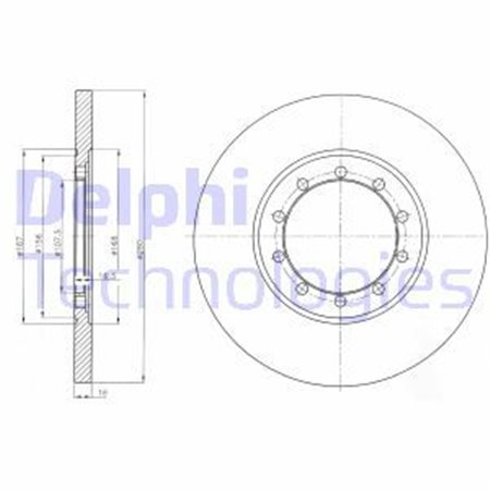 BG4075 Bromsskiva DELPHI