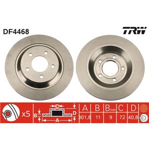 DF4468 Brake Disc TRW - Top1autovaruosad