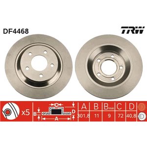DF4468 Тормозной диск TRW      - Top1autovaruosad