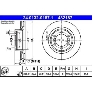 24 0132-0187 1 Тормозной диск ATE      - Top1autovaruosad