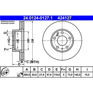 24.0124-0127.1 Тормозной диск ATE - Top1autovaruosad