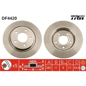 DF4420 Тормозной диск TRW - Top1autovaruosad