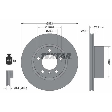 92132805 Brake Disc TEXTAR