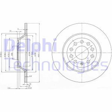 BG3956C Brake Disc DELPHI