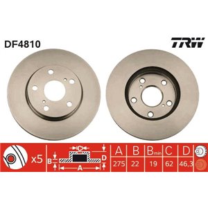 DF4810 Тормозной диск TRW     