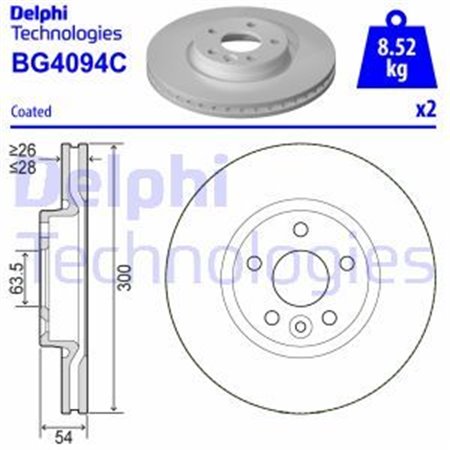 BG4094C Brake Disc DELPHI