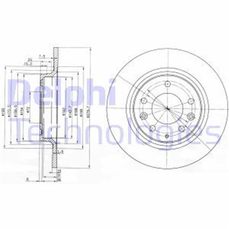 BG3875C Brake Disc DELPHI