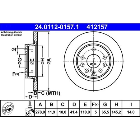 24.0112-0157.1 Тормозной диск ATE