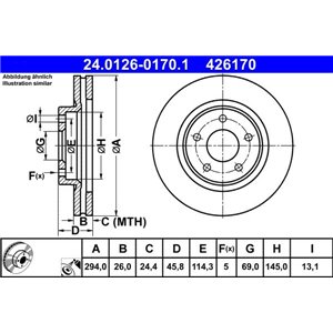 24 0126-0170 1 Тормозной диск ATE      - Top1autovaruosad