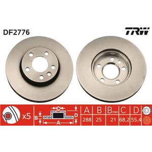 DF2776 Brake Disc TRW - Top1autovaruosad