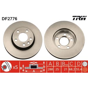 DF2776 Тормозной диск TRW     