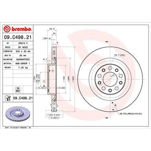 09.C498.21  Brake disc BREMBO 