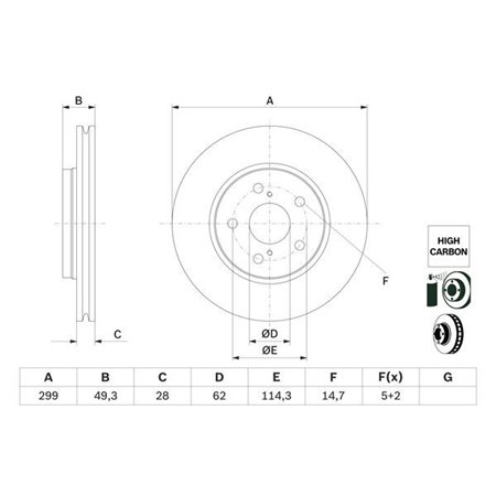 0 986 479 F49 Brake Disc BOSCH