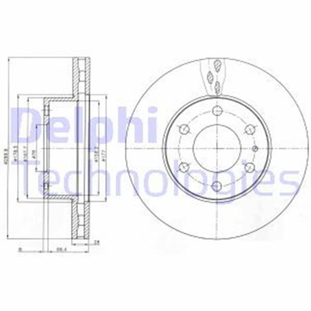 BG4100 Brake Disc DELPHI