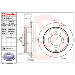 09.D618.11  Brake disc BREMBO 