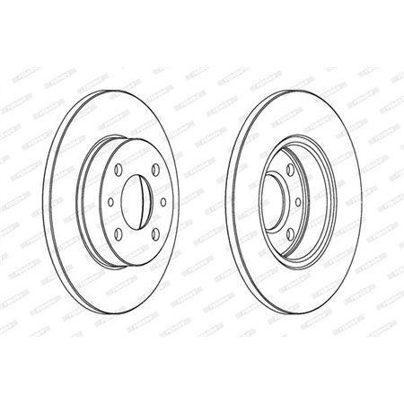 DDF140  Brake disc FERODO 