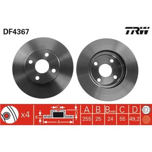 DF4367 Bromsskiva TRW - Top1autovaruosad