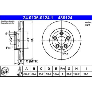 24.0136-0124.1 Тормозной диск ATE - Top1autovaruosad