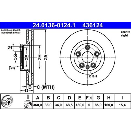 24.0136-0124.1 Bromsskiva ATE