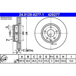 24.0128-0277.1 Brake Disc ATE - Top1autovaruosad