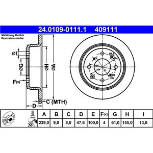 24.0109-0111.1 Тормозной диск ATE     