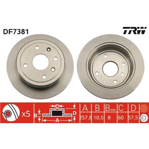 DF7381 Тормозной диск TRW     