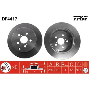 DF4417 Brake Disc TRW - Top1autovaruosad