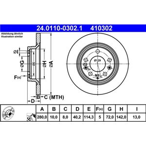 24.0110-0302.1  Brake disc ATE 