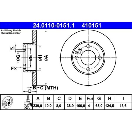 24.0110-0151.1 Brake Disc ATE