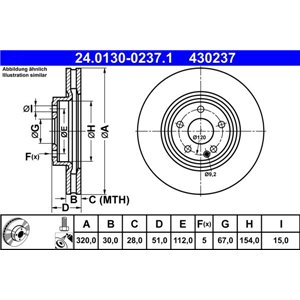 24.0130-0237.1  Brake disc ATE 