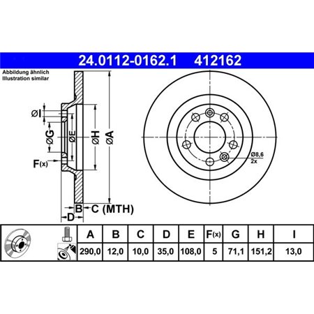 24.0112-0162.1 Brake Disc ATE