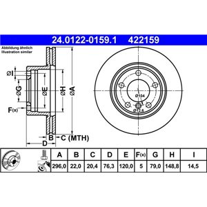 24.0122-0159.1 Тормозной диск ATE - Top1autovaruosad