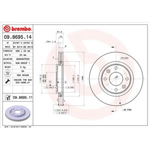 09.8695.11 Jarrulevy BREMBO - Top1autovaruosad