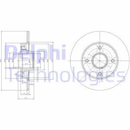 BG9022RSC Bromsskiva DELPHI