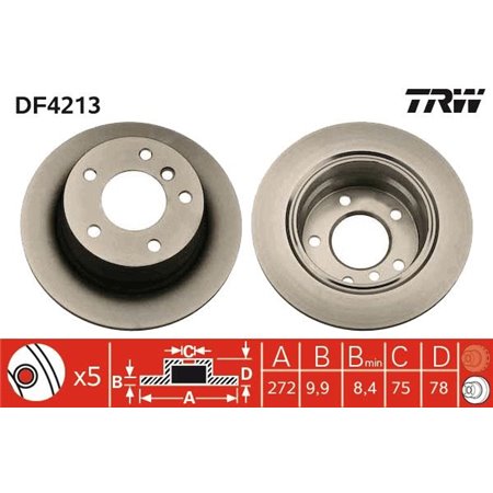 DF4213 Brake Disc TRW