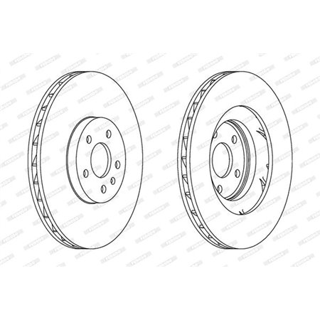 DDF1665C-1  Brake disc FERODO 