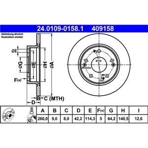 24.0109-0158.1  Brake disc ATE 