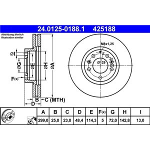 24.0125-0188.1 Тормозной диск ATE - Top1autovaruosad